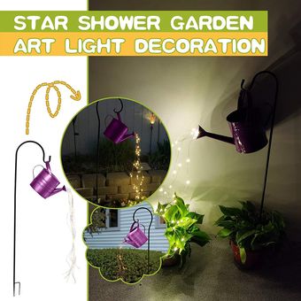 Estrella de ducha impermeable de la luz LED cascada regadera de secuencia de hadas de jardín de art 