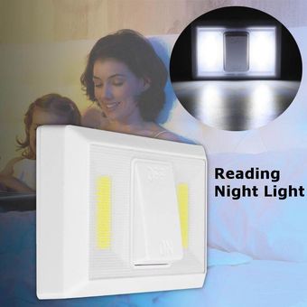 Luz de noche LED COB Lámpara de pared con interruptor inalámbrico LED Funciona con pilas debajo del gabinete 
