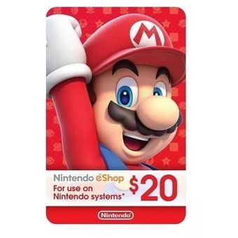 Tarjeta Nintendo Eshop 20 Usd Nintendo Switch