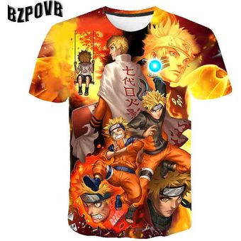 DE VERANO camisetas a la moda hombre,camiseta 3D Naruto,camisetas de manga corta con estampado info 
