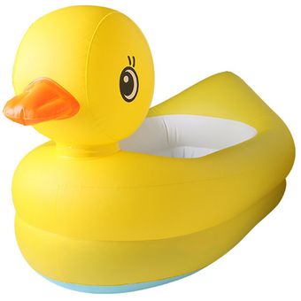 Pequeño pato amarillo bañera de bebé engrosada piscina inflable bañera 