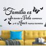 Vinilo Decorativo Familia Con Frases