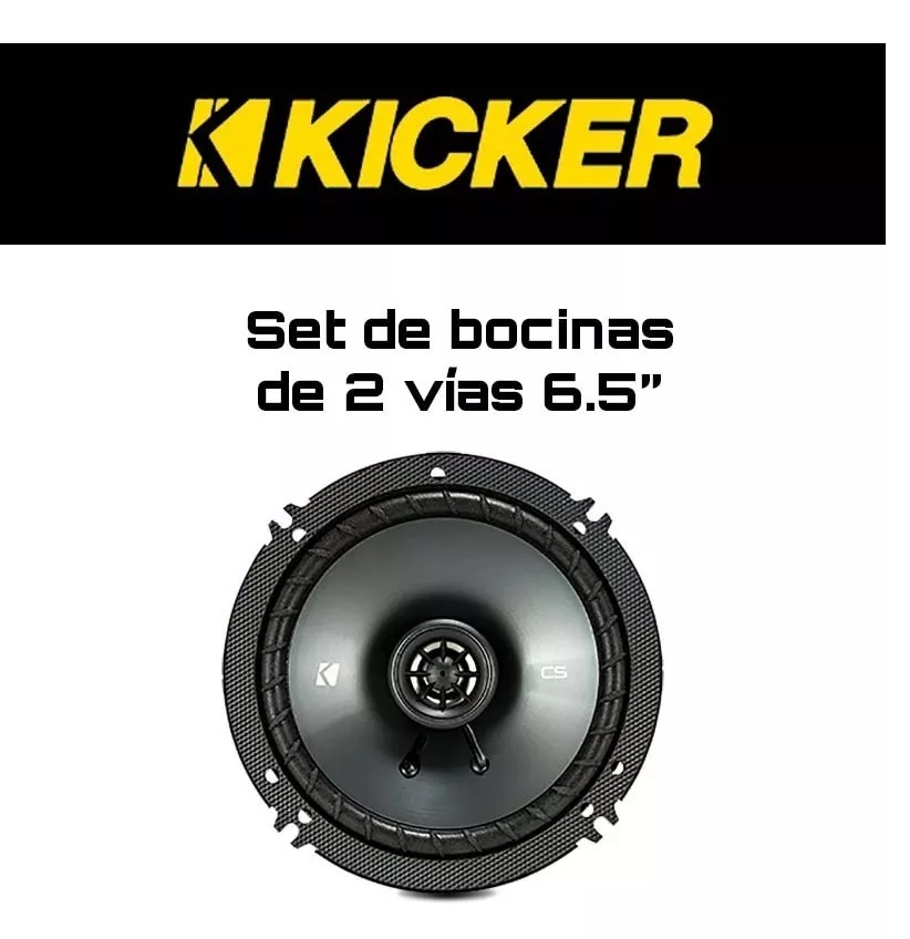 Set De Bocinas De 6.5 Plg Kicker Csc65 2 Vías 100w / 300w