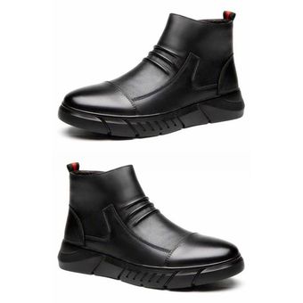 Botines con detalle de cremallera Dolce & Gabbana de Cuero de color Negro para hombre Hombre Zapatos de Botas de Botas informales 