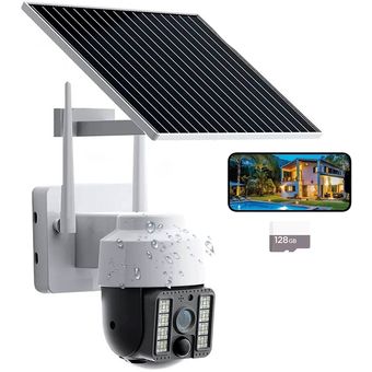 Cámara Robotica Panel Solar, Wifi Exterior Vigilancia Ip66
