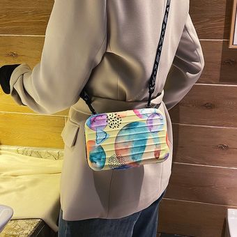 #haitunB bolso principal Mini bolso cuadrado precioso bolso cruzado bolso de mano para mujer Color de dibujos animados bolso de mano con personalidad 