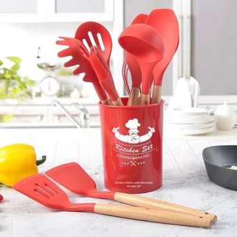 Set de utensilios de cocina de silicona Espátula antiadherente Artículos de cocina 