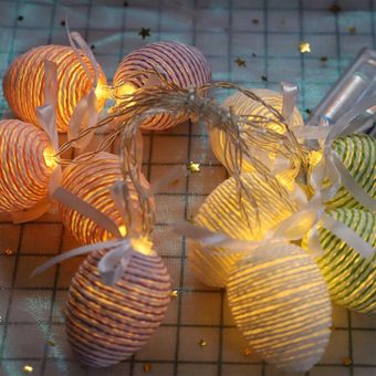 Pascua decoración de luces de cadena luces Led luces coloridas luces de cadena de huevo 10 luces multicolores 1,5 metros 