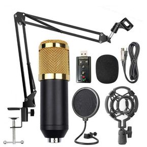 Microfono Condensador Bm800 Brazo Soporte Antipop Estudio Pc