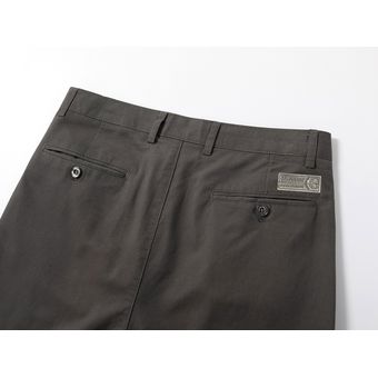 Pantalones Algodón Formal Gaupucean Para Hombre-Gris Oscuro 