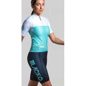 Conjunto de Ciclismo para mujer SL RBX Team Black Sheep Jersey de manga corta y pantalones cortos con almohadilla de Gel, 