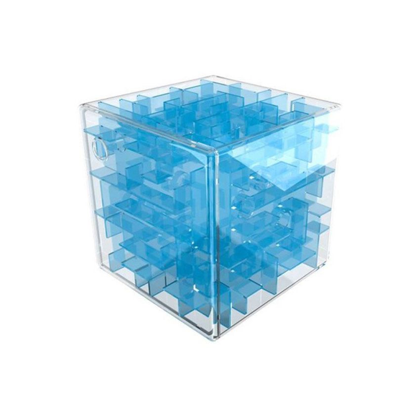 Gcroet 1PC La Gravedad 3D Laberinto De Bolas Cubo De MáRmol Pinball Laberinto Magia EstéReo Maze Inteligencia DescompresióN Del Juguete Del Cubo Azul 