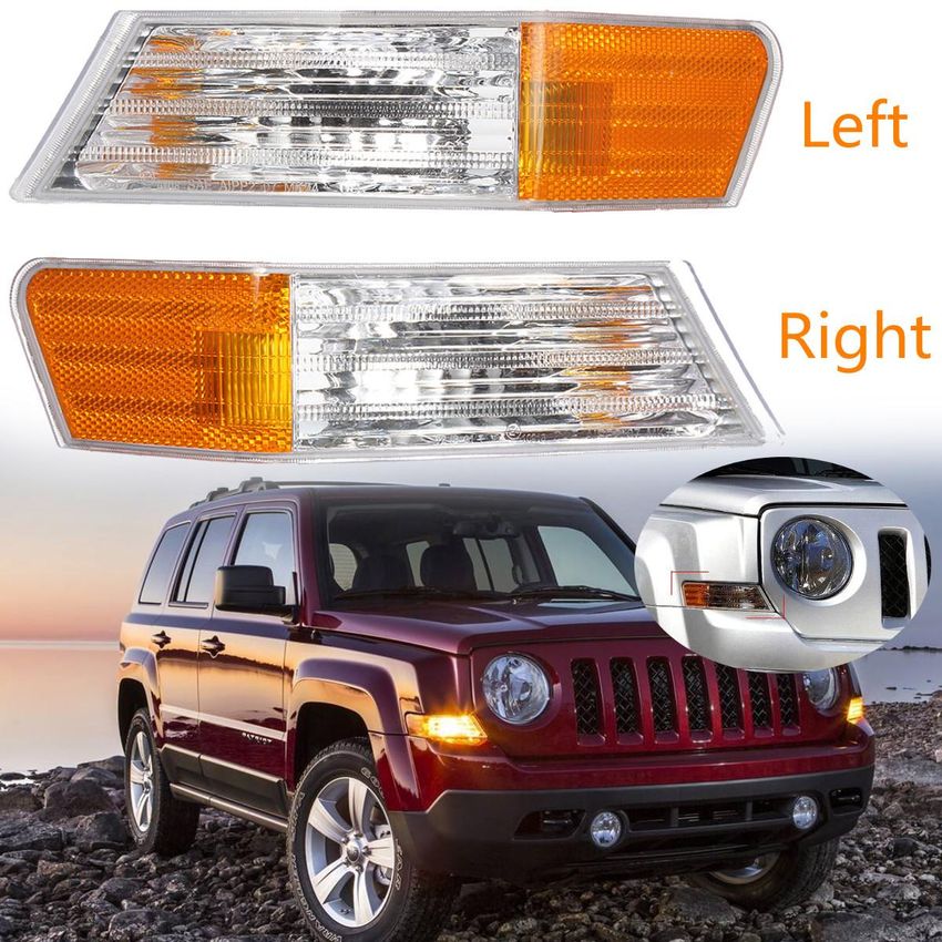 1 par delantero Izquierda Derecha estacionamiento señal de vuelta de la lámpara de luz para Jeep Patriot MK74 07-14-