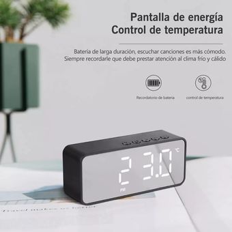 Reloj despertador con Radio FM, pantalla de visualización de