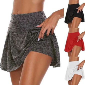 Leggings elásticos para Pantalones básicos deportivos para mujer de tenis atléticos falda 2 en 1 