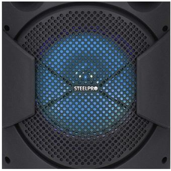 Bocina 12 Pulgadas Bluetooth Audio Con Microfono - Steelpro Color Negro