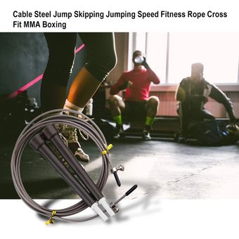 Cable de acero saltando saltando velocidad de salto Fitness Rope MMA Boxing Ejercitador 
