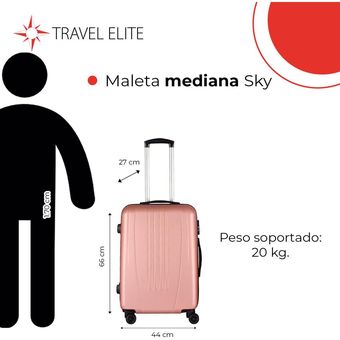 Maleta De Viaje Pequeña Mano Travel Elite Abs Sky 20 Pulgada Color Plateado