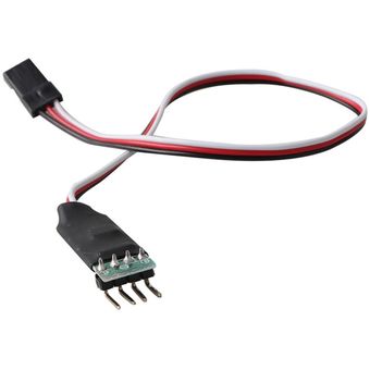 Dos canales controlados interruptor remoto Receptor luminosos de control del cable para el coche de RC Negro-Rojo 