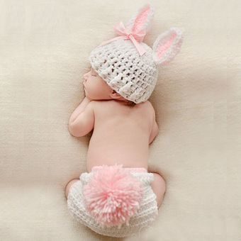 Ropa de fotografía para recién nacidos bonito conejo de ganchillo fotografía sombrero conjunto de flores recuerdos de crecimiento para bebé recién nacido accesorios de disfraz 