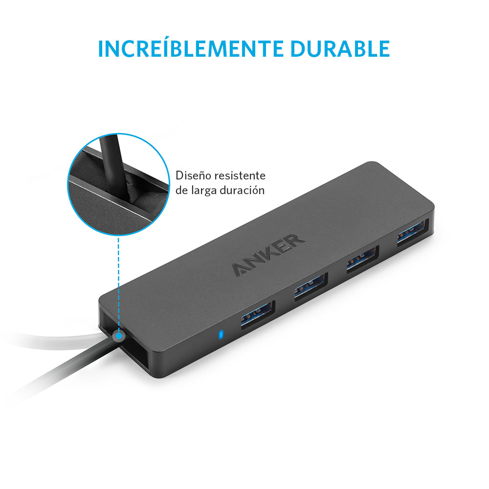 Hub Anker Slim 4 Puertos USB 3.0