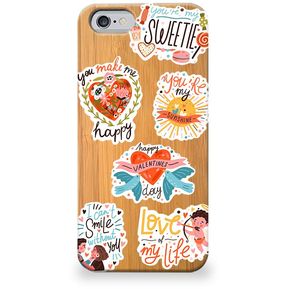 Funda para iPhone 6 Plus - Stickers Love, Madera