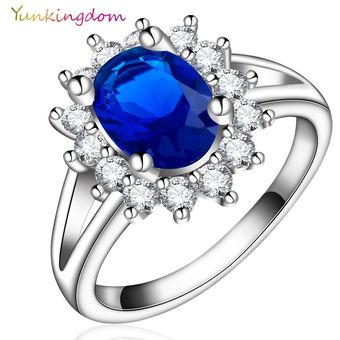 Cloud Kingdom Nueva Calidad White Gold Princess Ring Cubic 