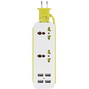 Extensión Enchufe eléctrico Puertos de carga portátiles Viajes USB Reg 