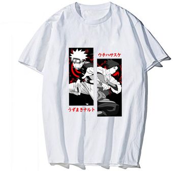 Itachi camiseta Unisex Harajuku Sasuke de Anime camiseta Streetwear verano Tops polos camiseta HON 