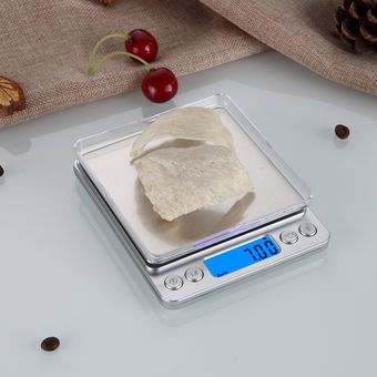 HT-I200 cocina Escalas portátil de acero inoxidable electrónica LCD de alimentos 1000g  0.1g 
