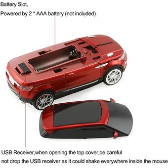 2.4G ratón inalámbrico mini 3D Suv jugador ergonómico del coche Mause 