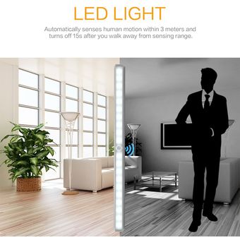 20 LED LED USB Trapezoidal del gabinete de luz del sensor 2 modos de cambiar luz de noche-Silver 