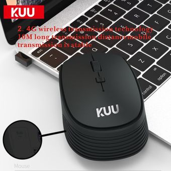 Kuu computadora portátil Pro juego 4 botón mouse inalámbrico 