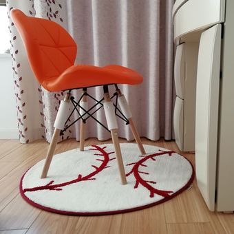 silla P ordenador Anti-slip poliéster pelusa bola redonda alfombra 