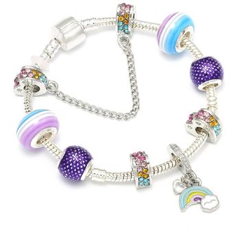 15 Adorables Perlas De Arco Iris Encanto Chica Pulsera Arco 