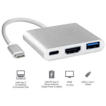 Thunderbolt 3 adaptador USB tipo C a 4K HDMI soporte Samsung Dex modo USB-C muelle con la policía de MacBook ProAir 2020 
