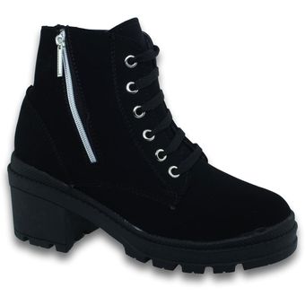 Botines Para Mujer Comodos De Tacon Estilo 0939La5 Nobuck Color