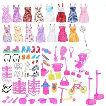 Juego de 114 piezas Caja de regalo universal Vestido Barbies Muñeca Accesorios Muñeca Dressup 