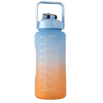 Botella de agua de 2L, termo con pajita extraíble, botella de agua