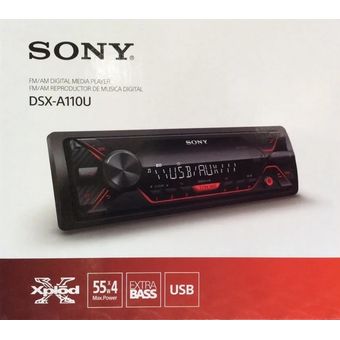 Autoestéreo Sony USB Mp3 Potencia Máx 4 x 55W DSX-A110U