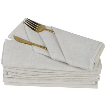 Conjunto de 6 Pack 45x45cm mantel resistente servilletas Algodón de polivinilo tejido reutilizable Mesa Comedor Cocina decoración de la boda 