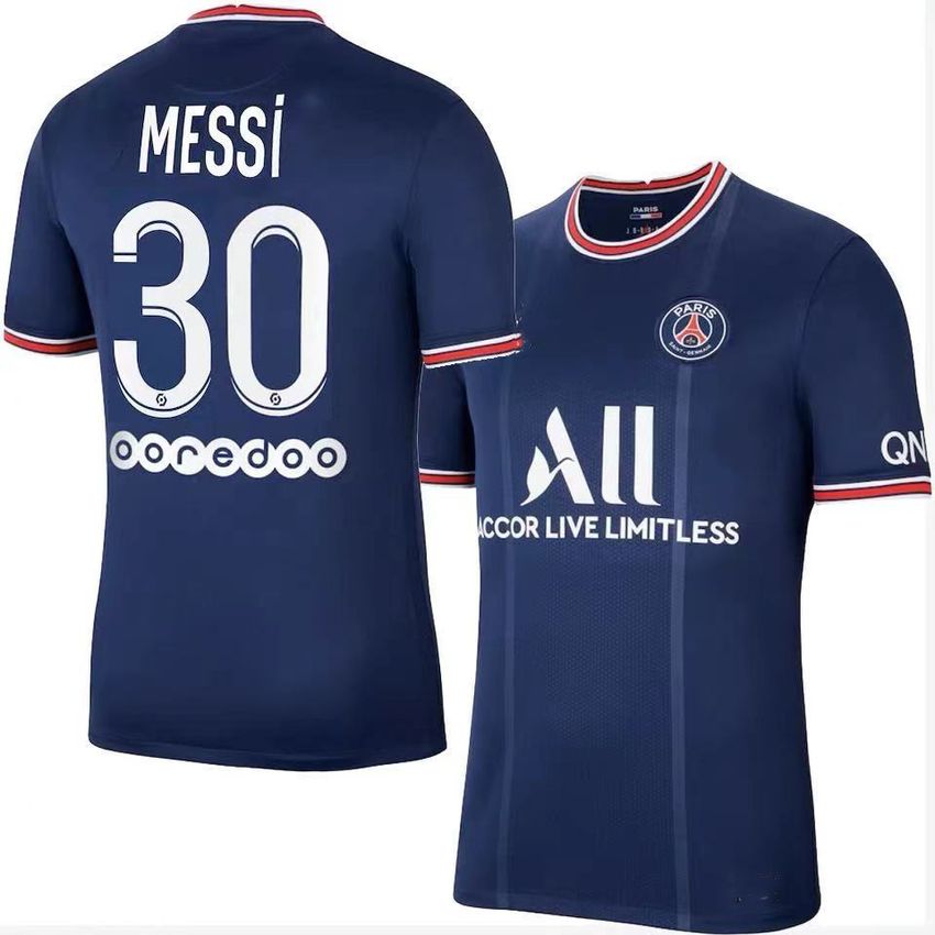 30 Camiseta de fútbol para adultos y niños talla 30 ropa de fútbol París para exterior KiKa Monkey Paris-Messi 