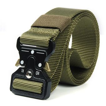 #QQQQ Plastic green Belt Army Outdoor Hunting Tactical Multi Function Combat Survival High Quality Marine Corps Canvas For Nylon Male Luxury 