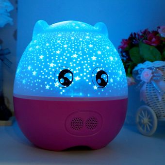 Lámpara de proyección giratoria Star Master LED Luz nocturna con altavoz Gran regalo 