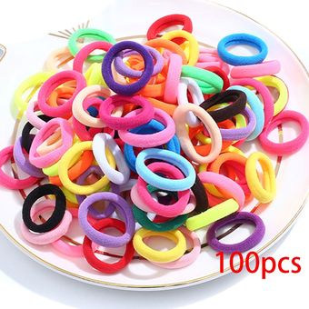 diadema cintas para el pelo accesorios para el cabello para niña Lote de 100 unidades de gomas elásticas para el pelo para niña coleteros 