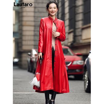 Lautaro-abrigo largo de piel sintética para mujer abrigo elegante r 