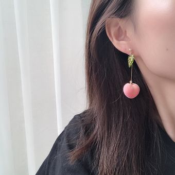 1 Par De Pendientes Para Niños De Melocotón Pendientes De S 
