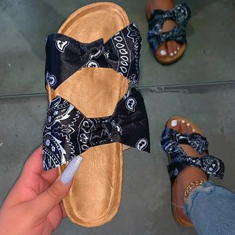 Verano de las mujeres sandalias de zapatos con lazo planos playa zap.. Verano de las mujeres sandalias de zapatos con lazo planos playa zap..