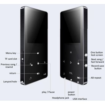 Reproductor MP3 inalámbrico de 16GB HiFi BMusic Player APE FLFM TF 