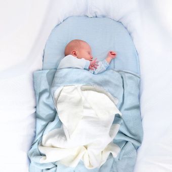 Bebé conejito orejas suave cálido dormir knipted manta 